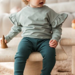 Rib Leggings "Noa" dark green – Bild 3
