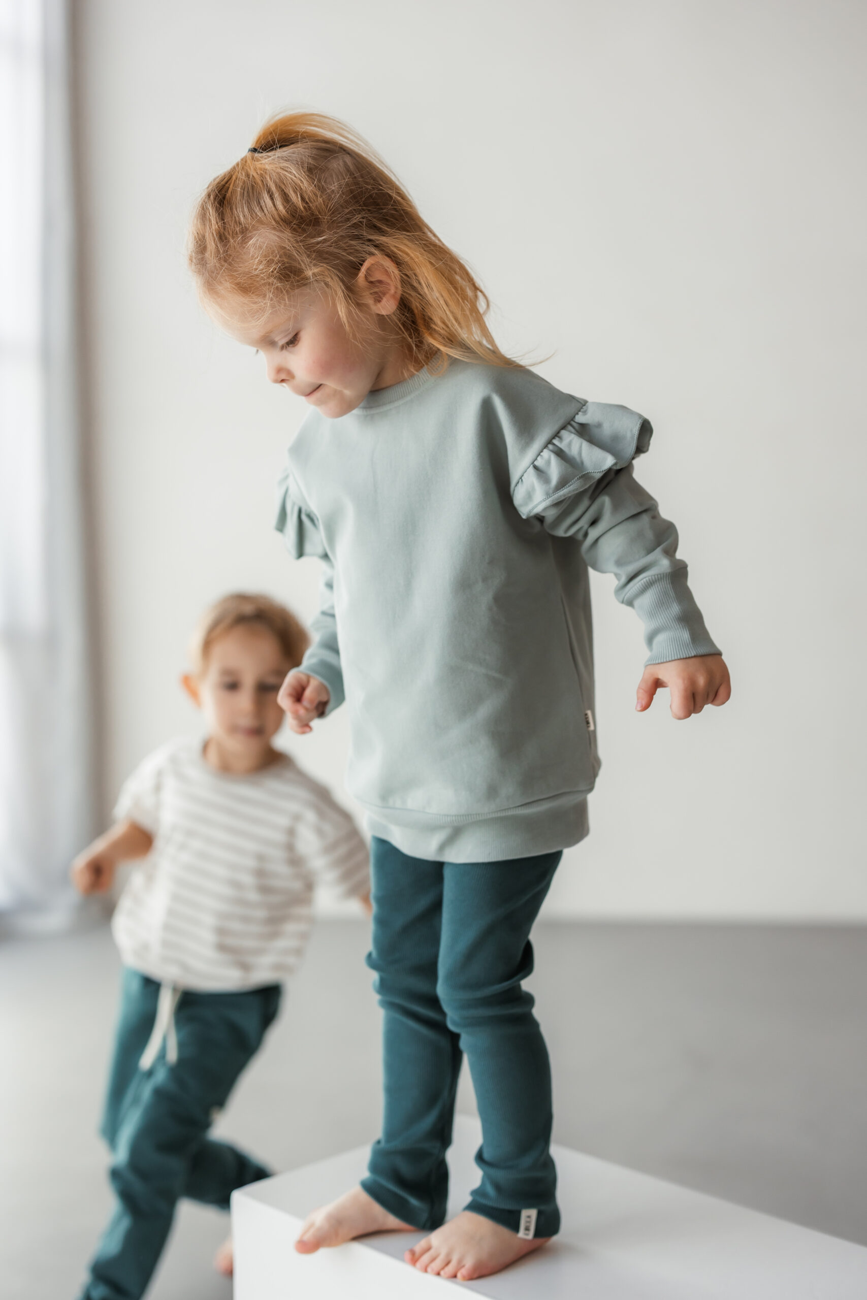 Rib Leggings "Noa" dark green – Bild 7