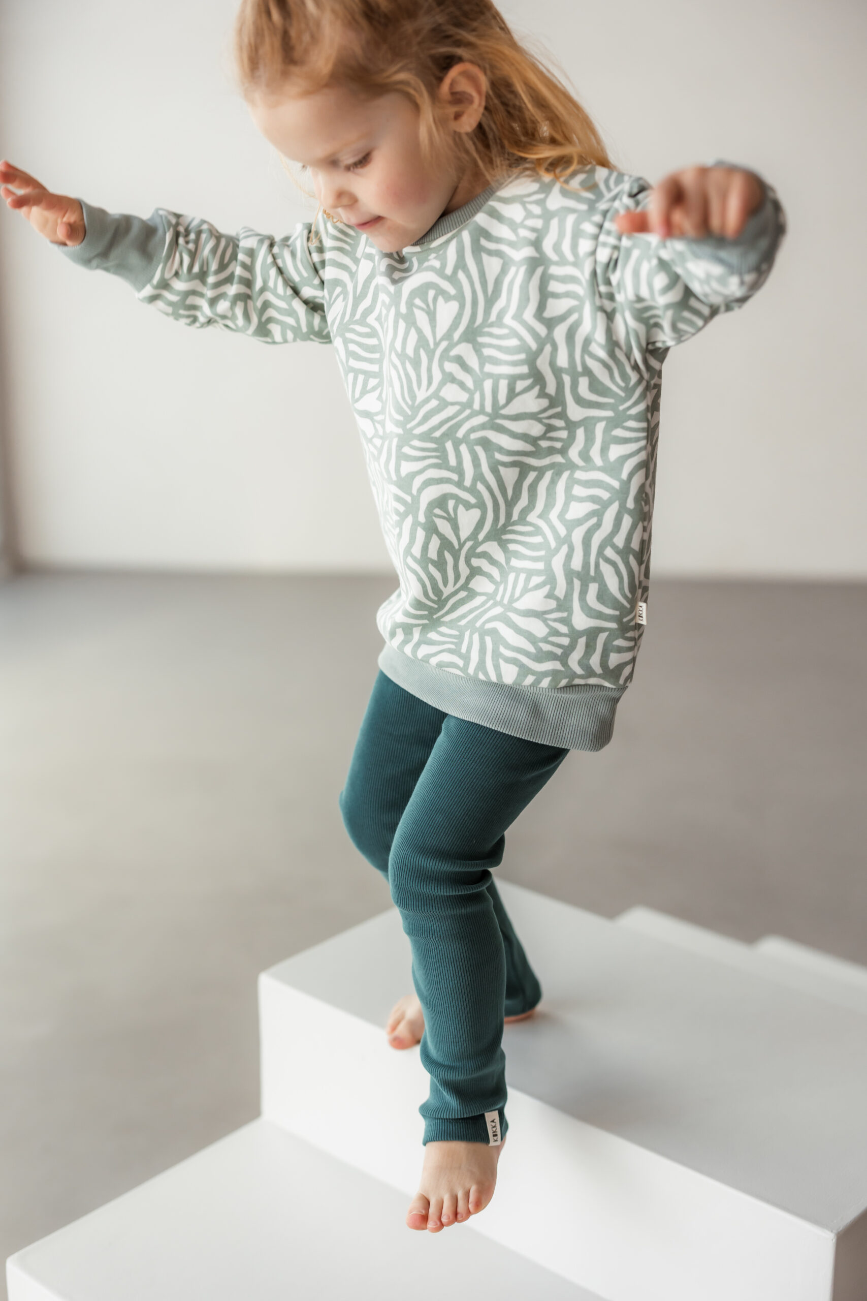 Rib Leggings "Noa" dark green – Bild 5