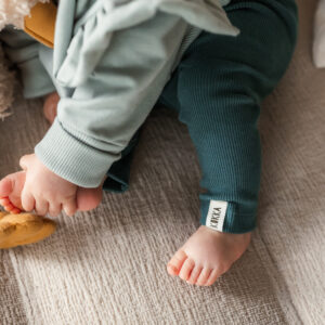 Rib Leggings "Noa" dark green – Bild 4
