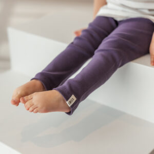 Rib Leggings "Noa" dark purple – Bild 1