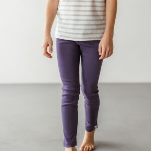 Rib Leggings "Noa" dark purple – Bild 5