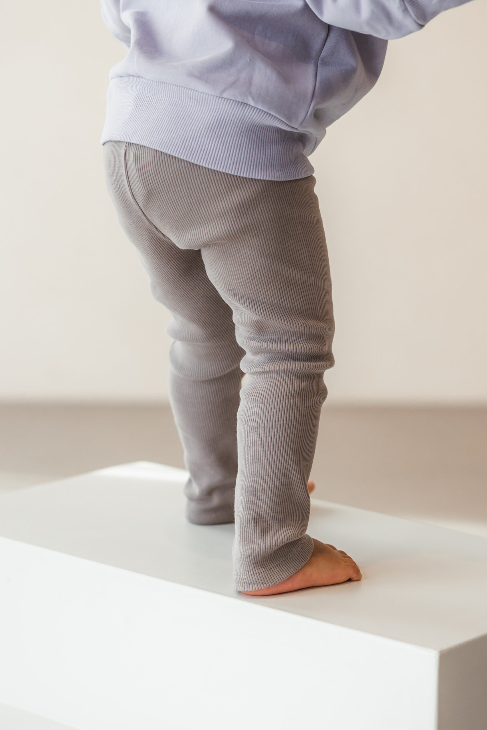 Rib Leggings "Noa" taupe – Bild 2