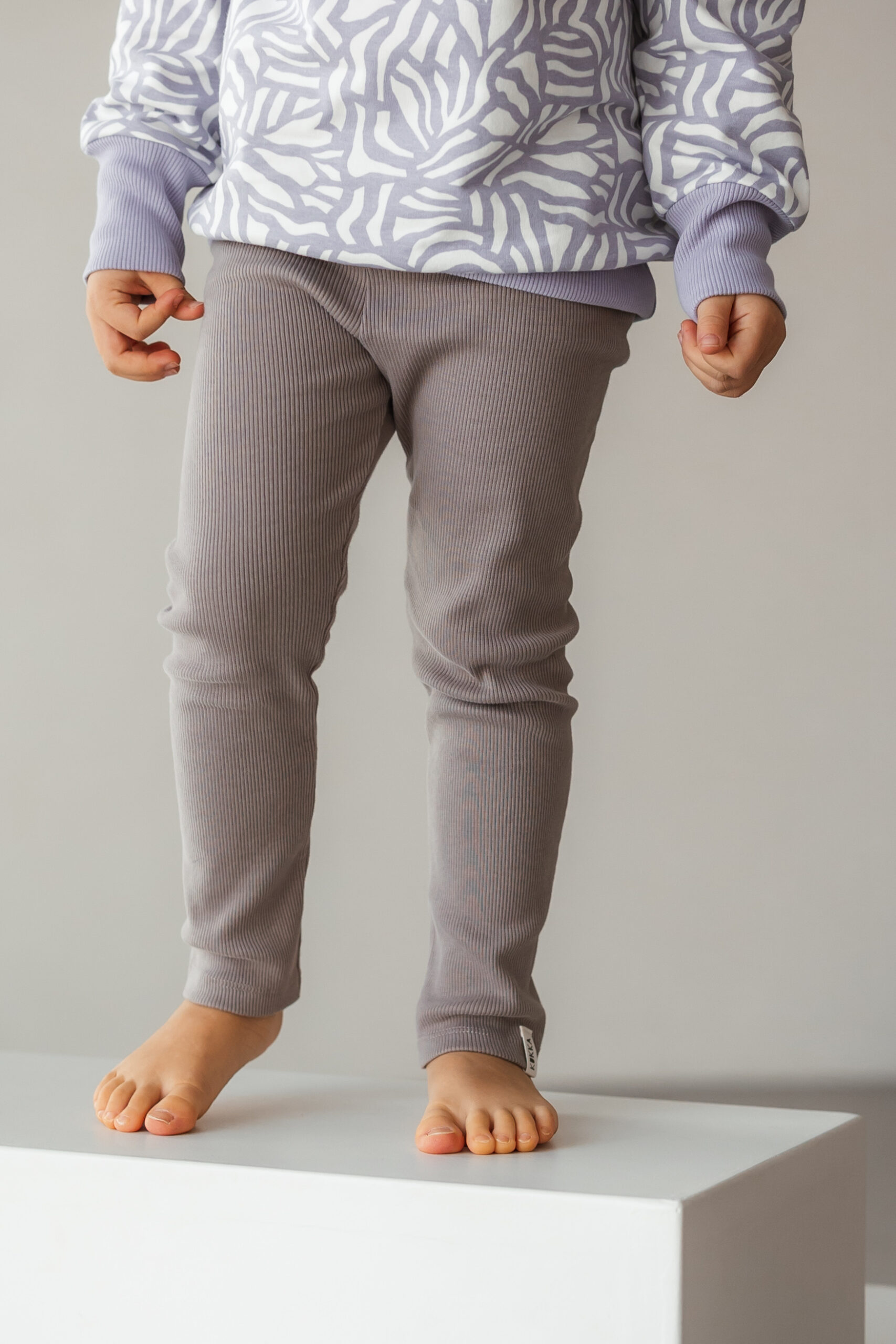 Rib Leggings "Noa" taupe – Bild 4