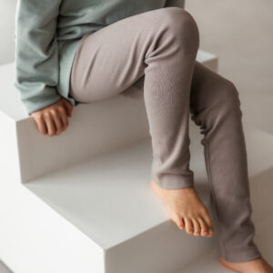 Rib Leggings "Noa" taupe – Bild 1